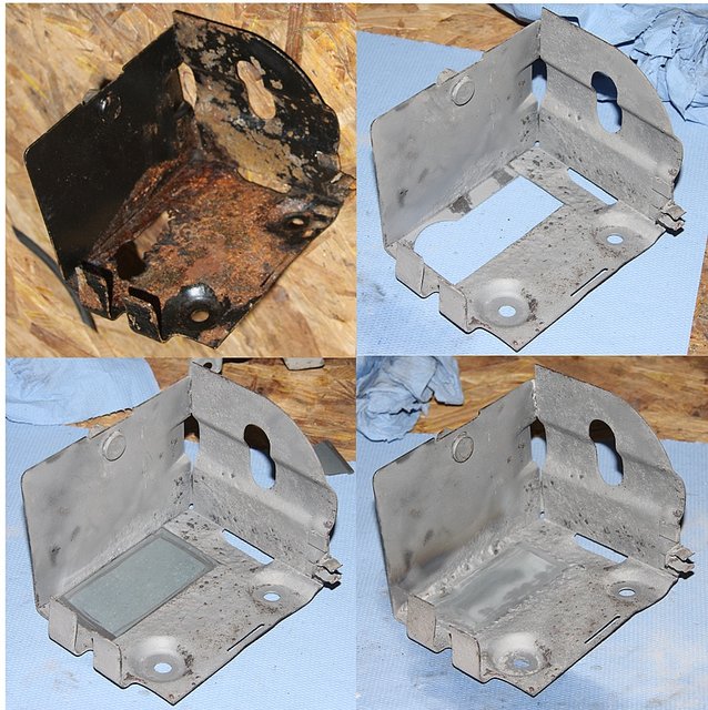 cors386.jpg (342.04 KiB) 55706 mal betrachtet Tankentlüftungsbehälterhaltebox (<- ^^) vorher, gestrahlt, Blech angepasst und geschweißt.
